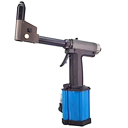 

TY86519 Angle 3/16 In. Air Hydraulic Riveter Install blind rivets in confined space Elbow Design A head rotates 360 degrees.