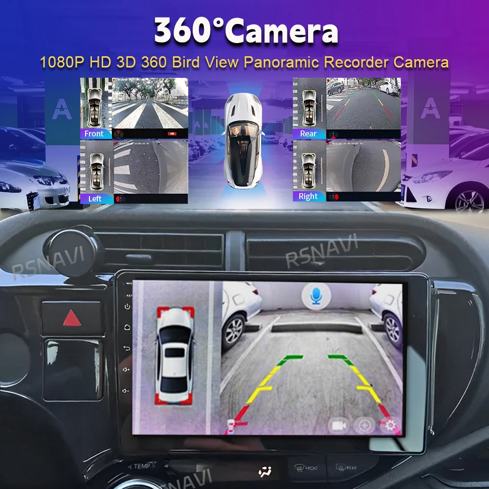 Android 16 Carplay Auto Car Radio Multimedia Player For Toyota AQUA Prius C 2018 2019 2020 Autoradio GPS Stereo 2din Head Unit view 6
