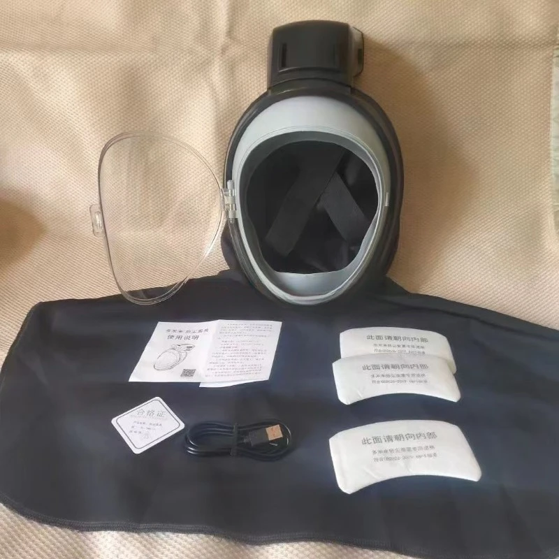 Qilai Electric Air Supply Dustproof Mask Harvest Rice Wheat Dust Protection Cap Agroindustria Sand Blast Anti-Dust