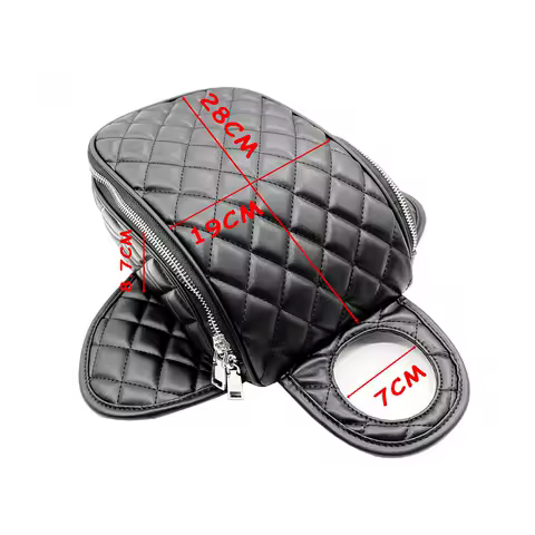 1pcs Motorcycle Waterproof Magnetic PU Leather Oil Fuel Tank Travel Bag For Harley 883 1200