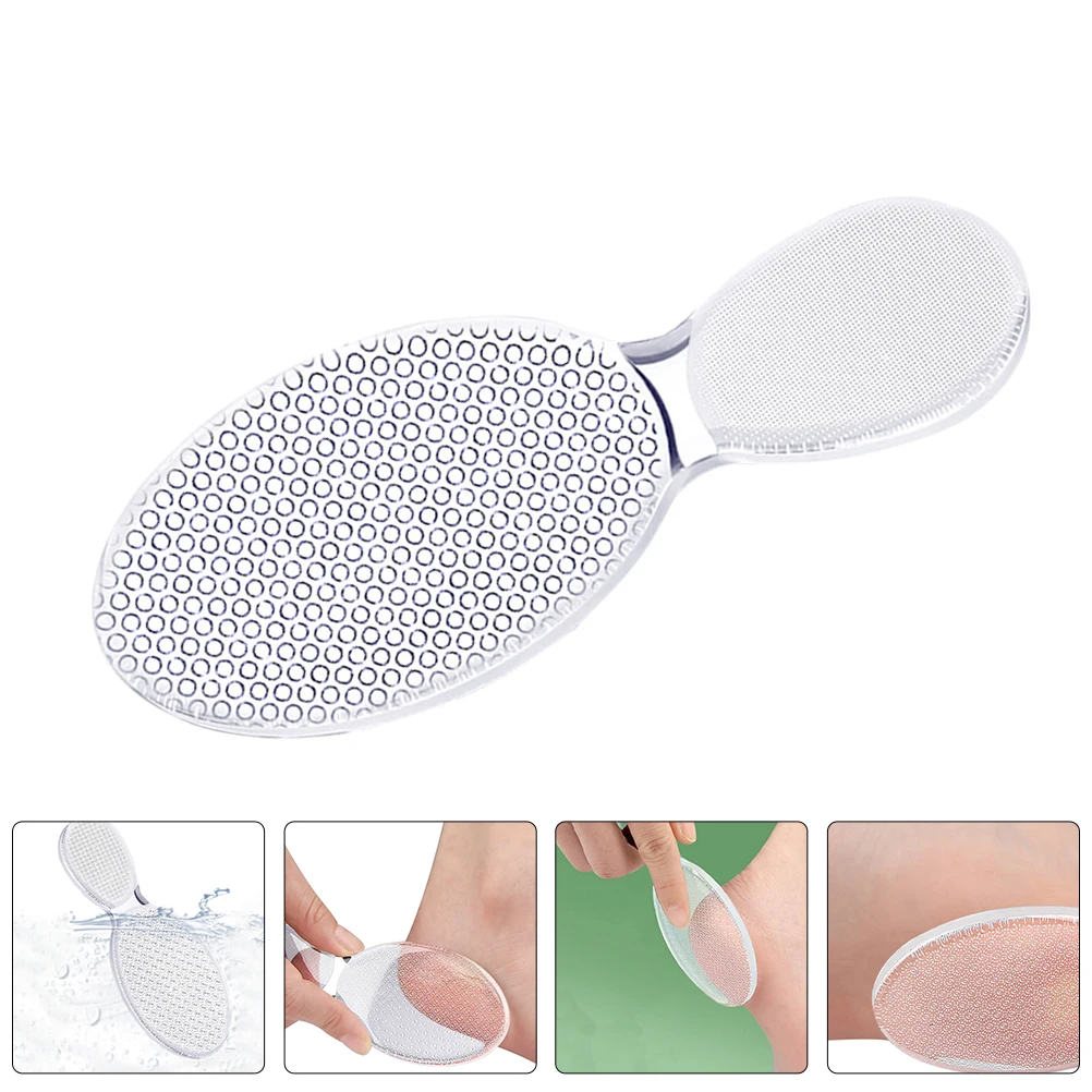 

2pcs Glass File Callus Remover Dual Sided Scrubber Pedicure Tool Dead Skin Exfoliator For Men Women Home Travel Use Nail Shaper