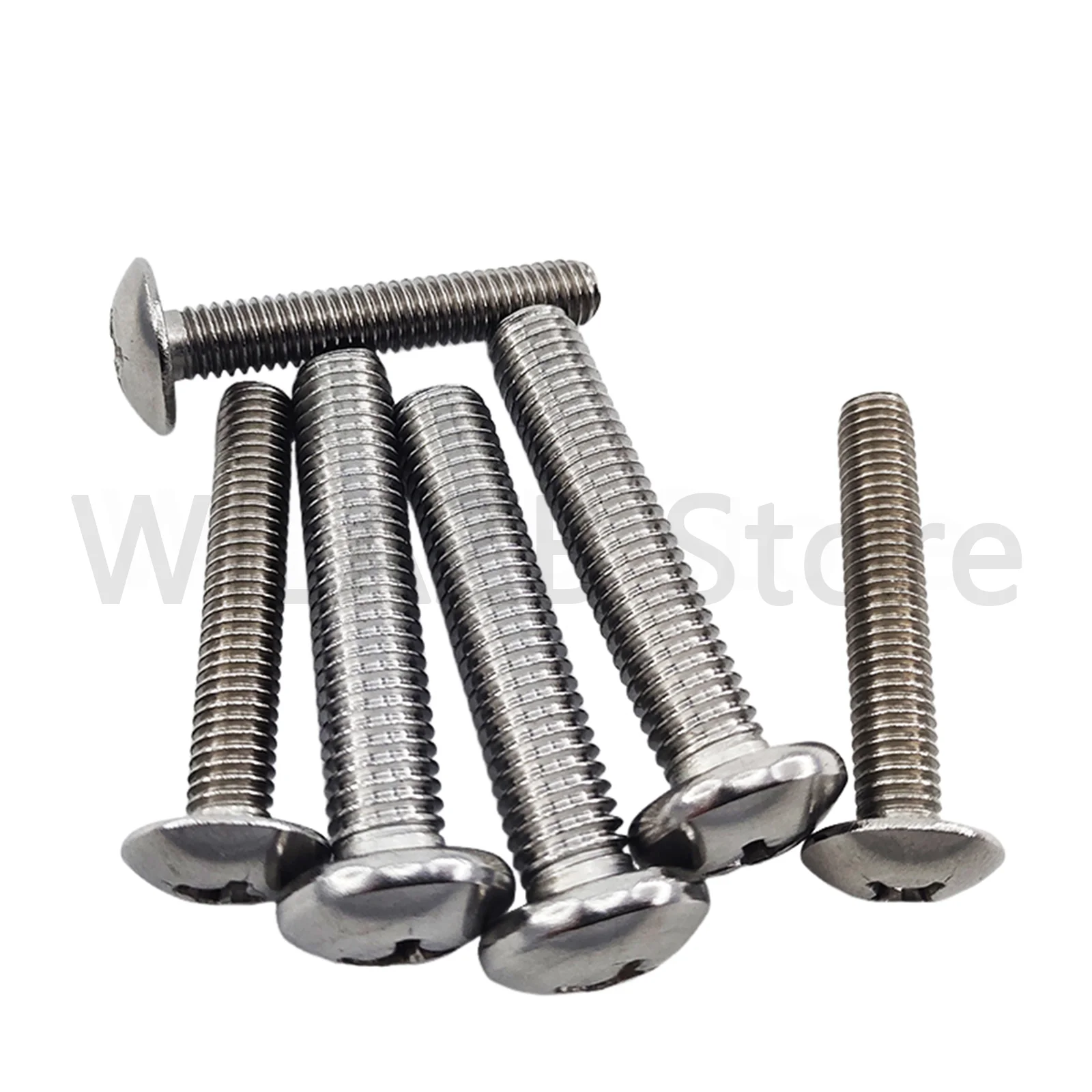 2/5/10/50Pcs M1.6 M2 M2.5 M3 M4 M5 M6 M8 M10 Mini Micro Small GB818 304 Stainless Steel Cross Phillips Pan Head Screw Round Bolt