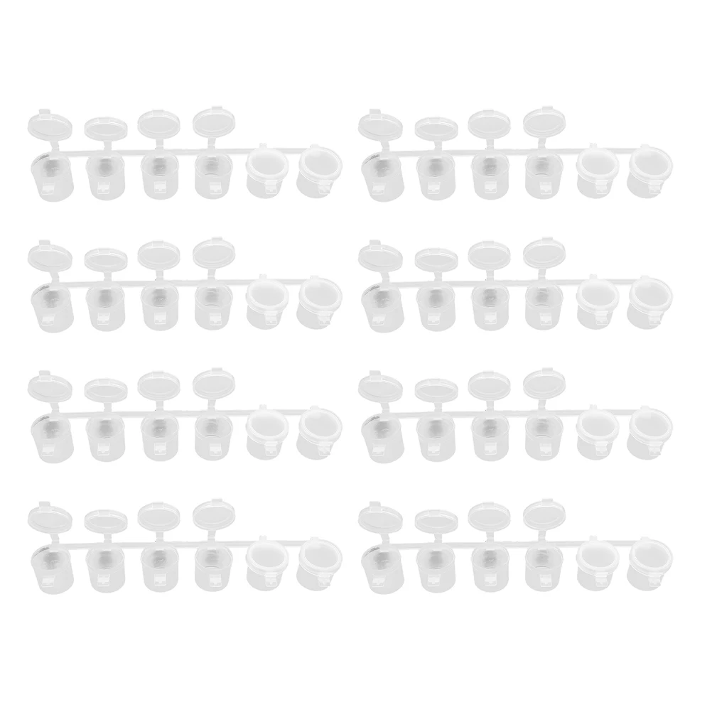 

8pcs Empty Watercolor Pans 10Ml Clear Plastic Storage Containers With Lids For Diy Art Projects Creative Color Mixing