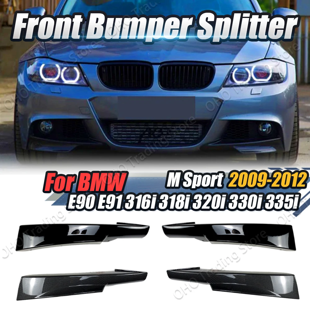 

E90 E91 M Sport Pre-LCI Car Front Fog Light Lamp Cover For BMW 3 Series 330i 320i 2009-2012 Bumper Grille Sticker Body Kits