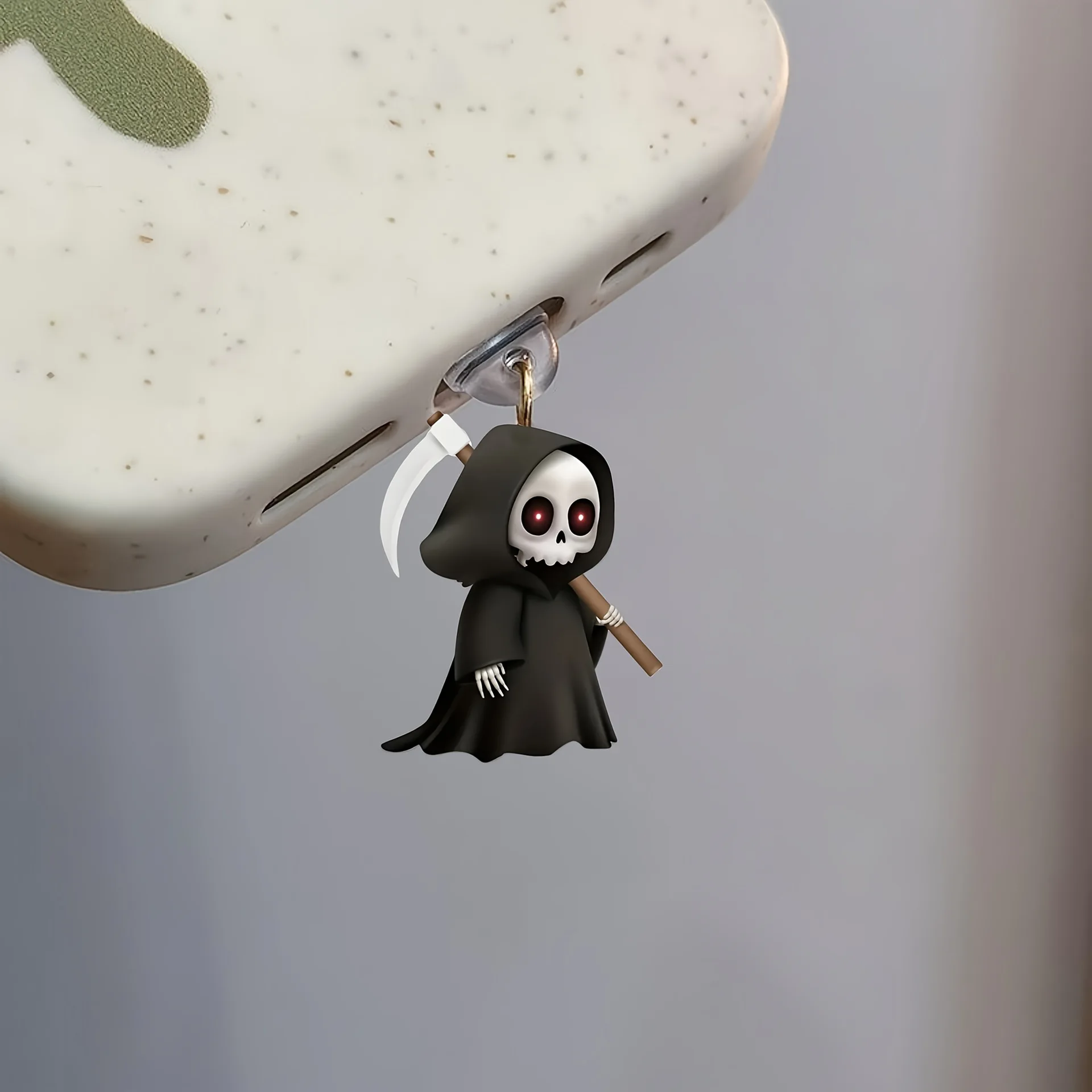 Halloween assustado fantasma telefone poeira plug pingente acessórios móveis decoração para iphone para samsung tipo-c porta