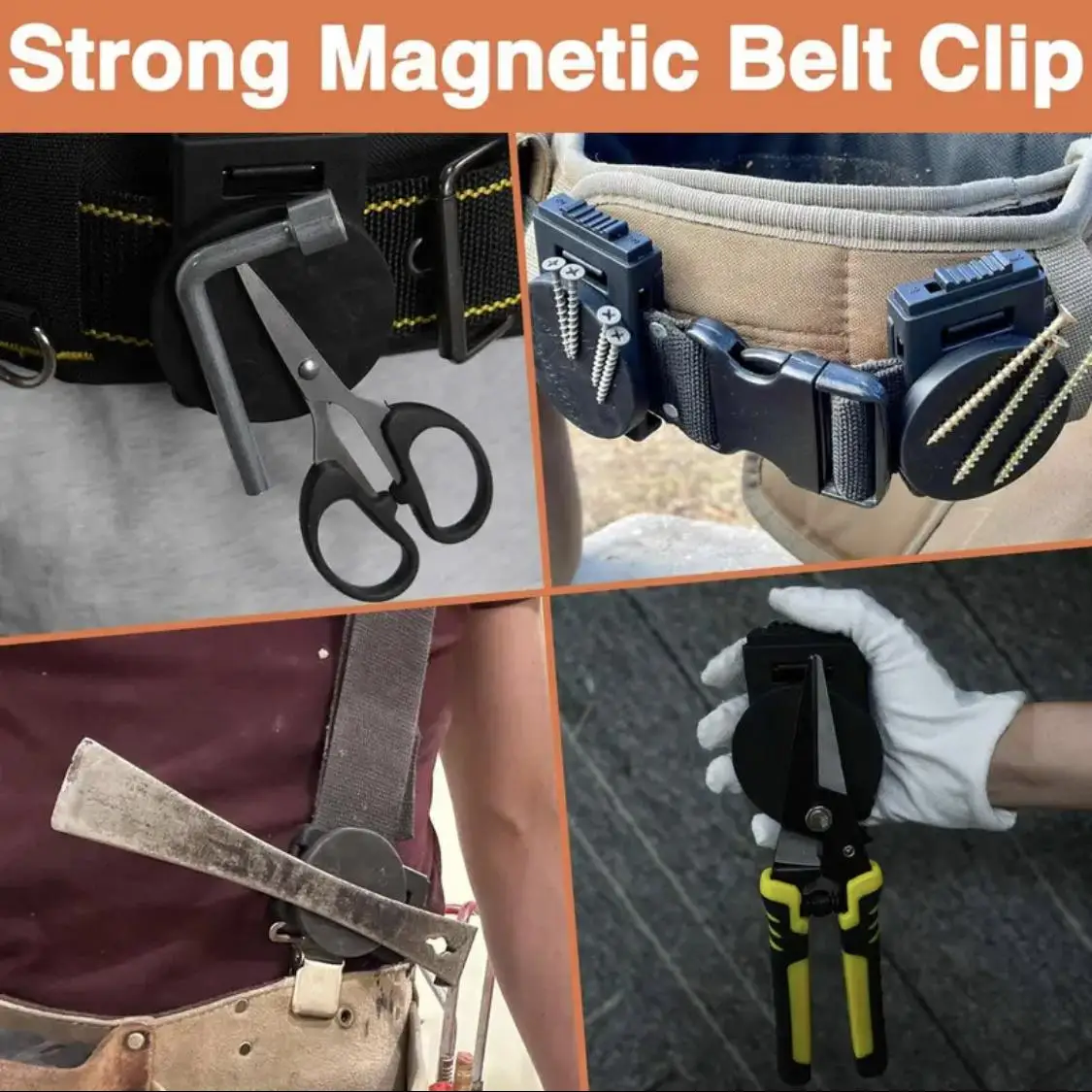 66mm Dia Powerful Magnetic Tool Organizer Waist Clip Mount Rubber Covered Suction Cup for Hardware Workshop Storage
