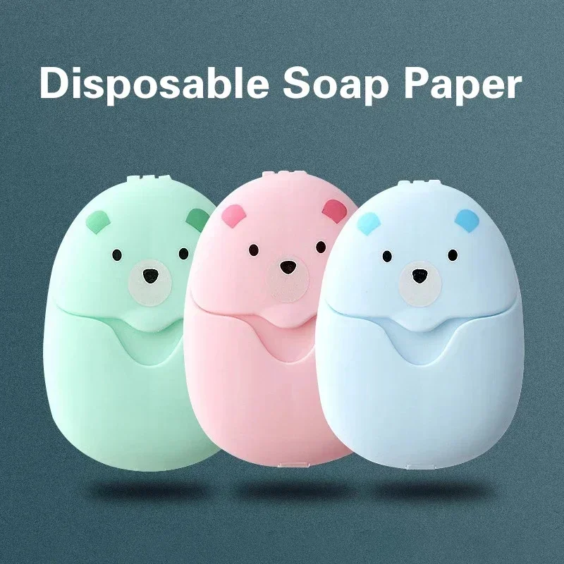50pcs/box Hand Washing Pads For Outdoor Travel Portable Soap Pads Disposable Hand Washing Soap Paper Soap Pads