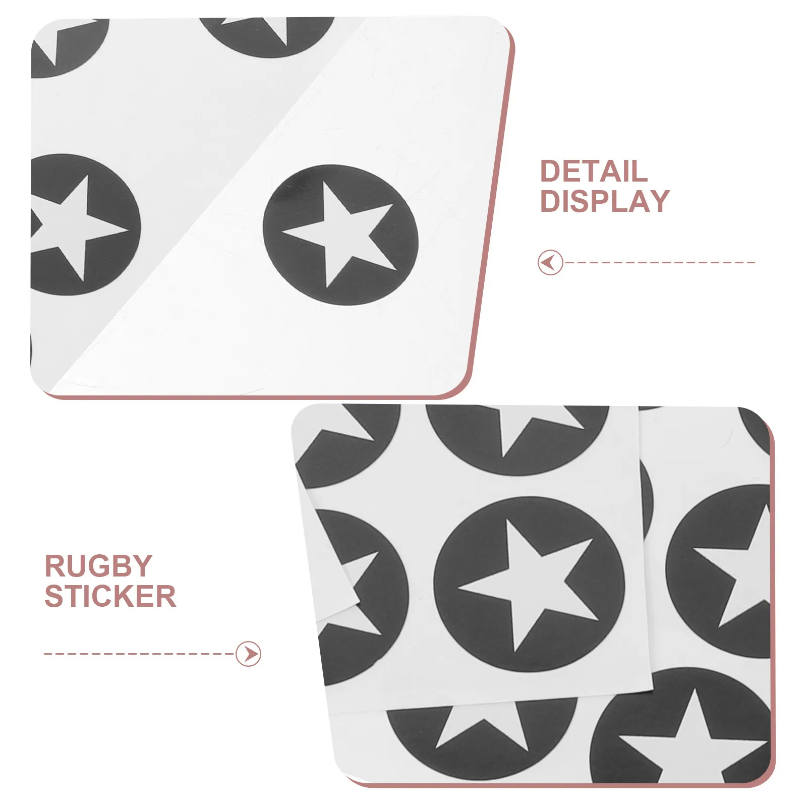 8Sheets Football Star Decals Vinyl Stickers Self Adhesive Reward Stickers Waterproof for Youth and Adult Sports
