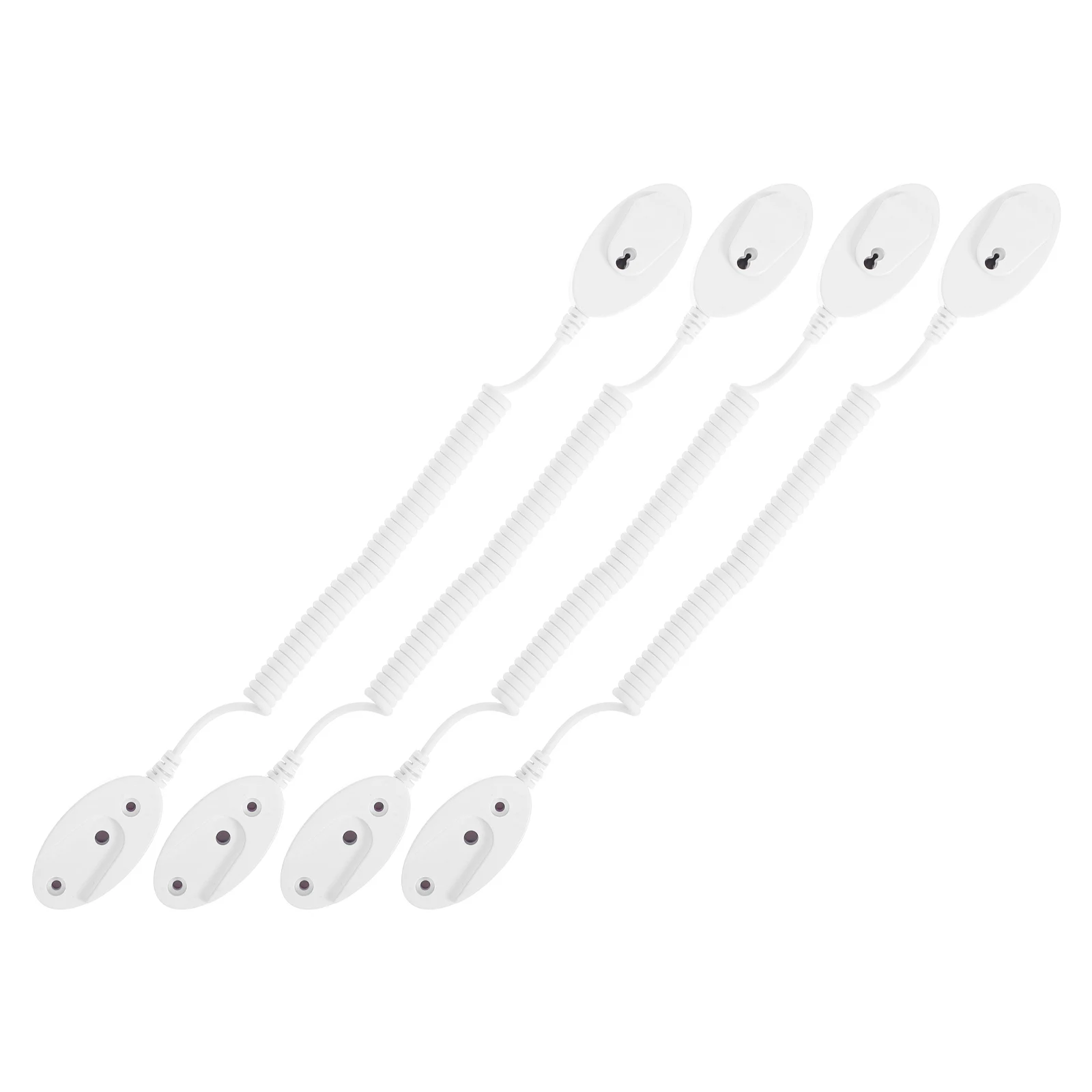 

4pcs Universal Remote Control Lanyard Anti Lost Rope Hook Coiled Security Cable Holder Retractable Tether Leash Home