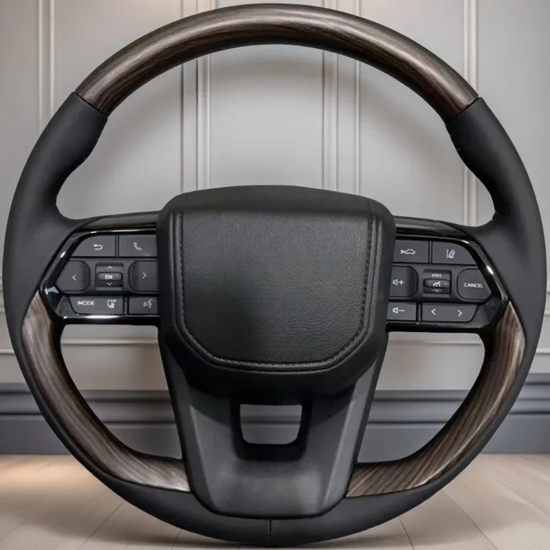 Leather Carbon Fiber Car Steering Wheel For Toyota Land Cruiser 200 2008-2021 Upgrade LC300 2022 2023 LC200 Steering Wheel
