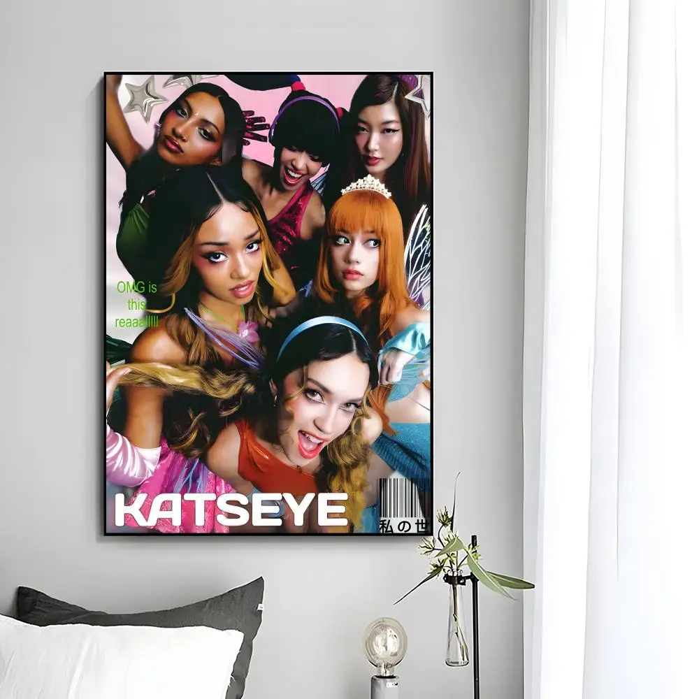 Pop Girl Group K-KATSEYE Poster Wall Art Print Decorative Mural Home Decor Gift Unframed - view 6