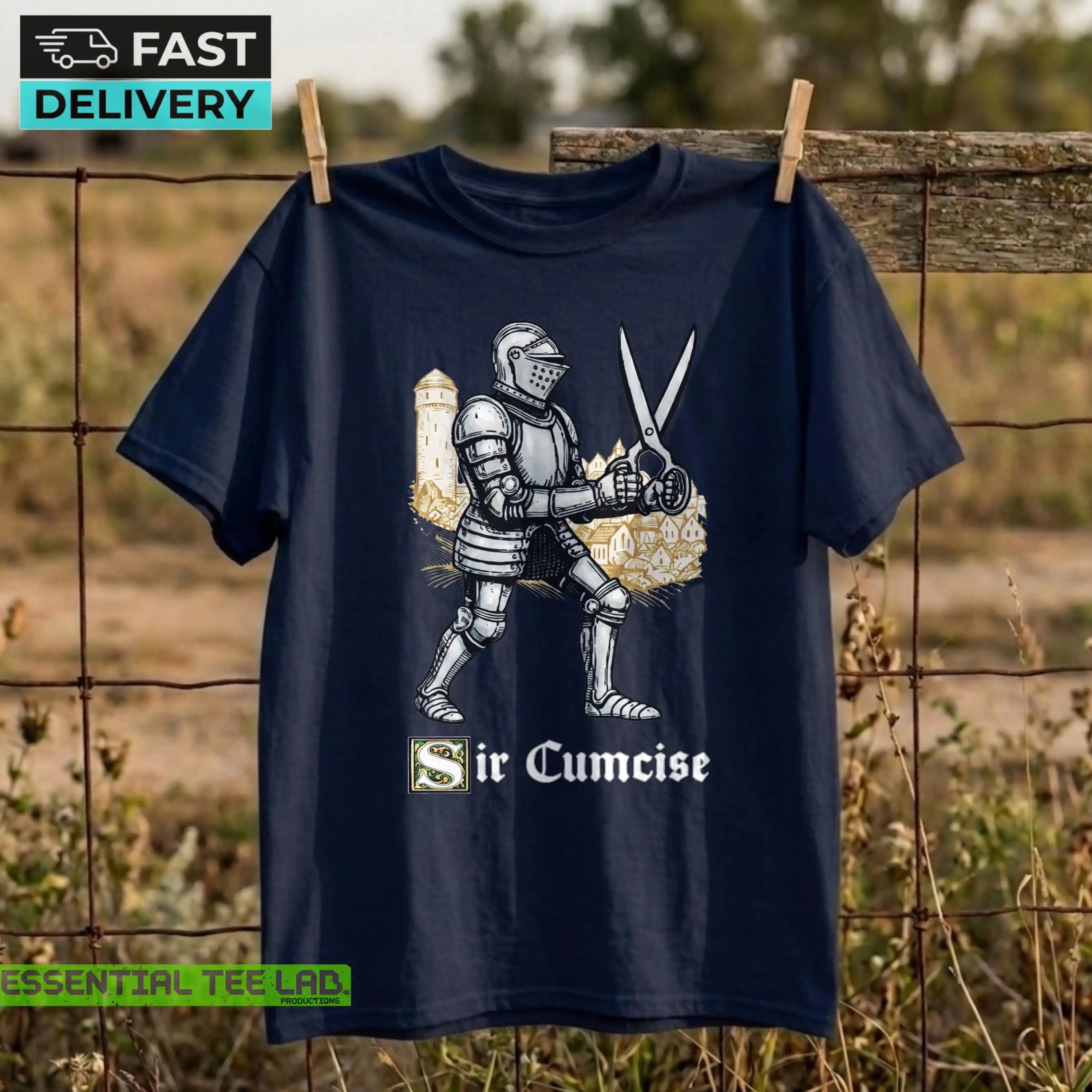 Sir Cumcise Funny Knight Meme Shirt Gift For Friend, Vintage Crusader Cringy TShirts-Dark Humor Exchange Gag Gift Tee