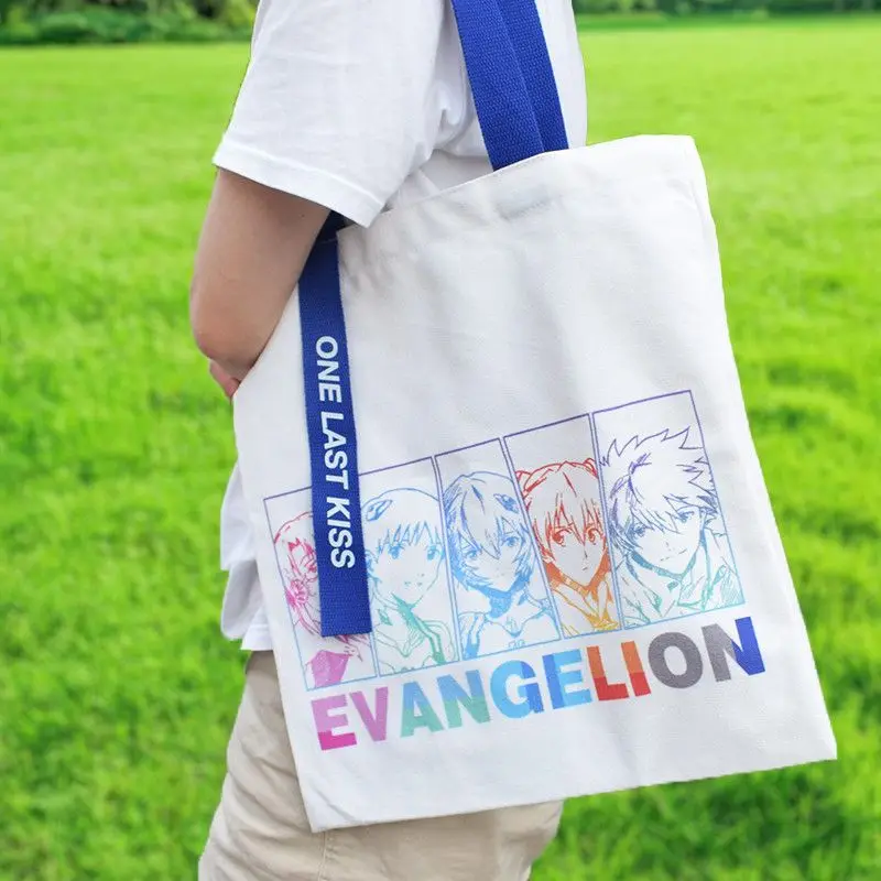 Anime EVA Neon Genesis Evangelion Peripheral Canvas Bag Satchel