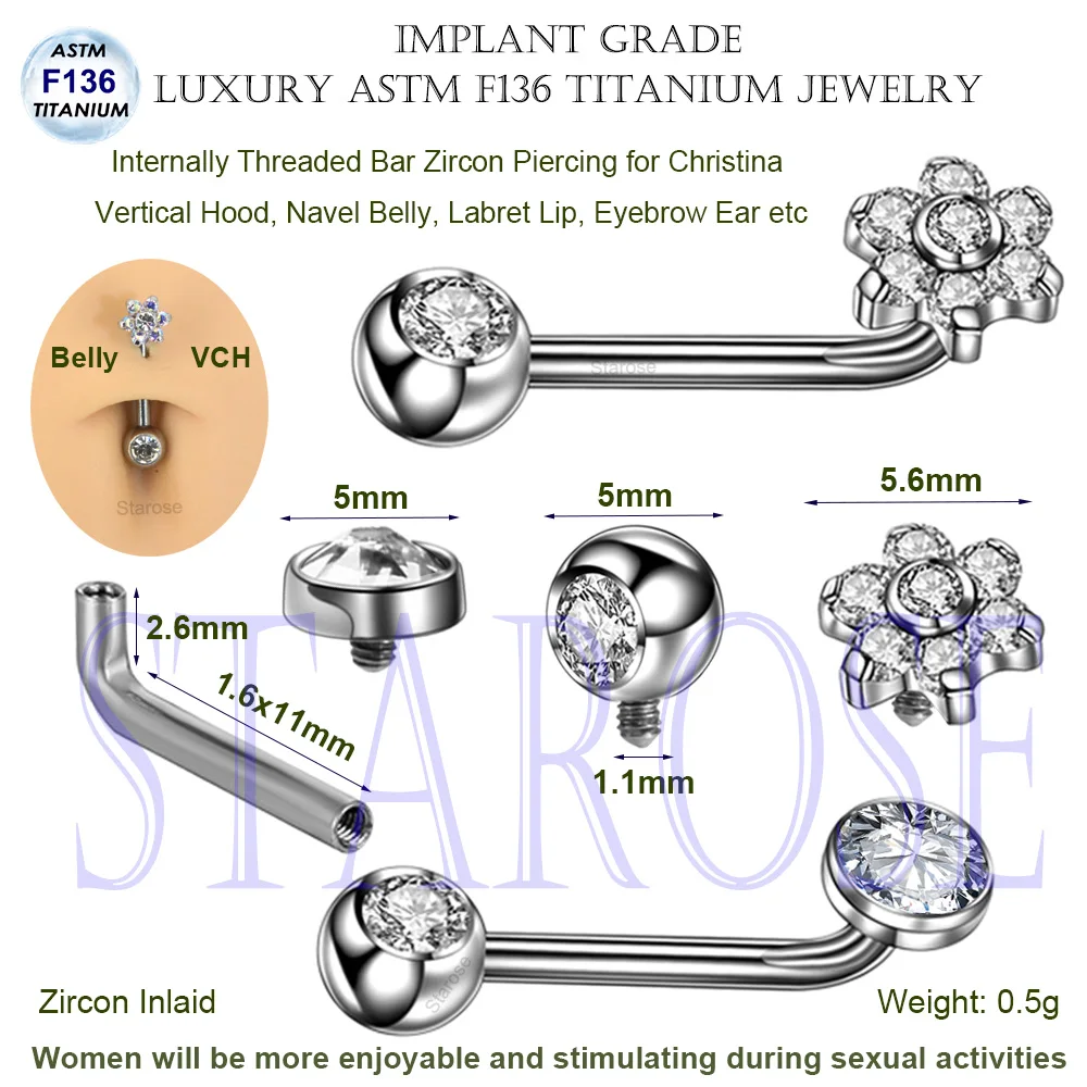 静脈瘤-女性の根片,ピアス,オーラル,ベリー,眉毛のイヤリン - Body Jewelry Vch のレビューと価格