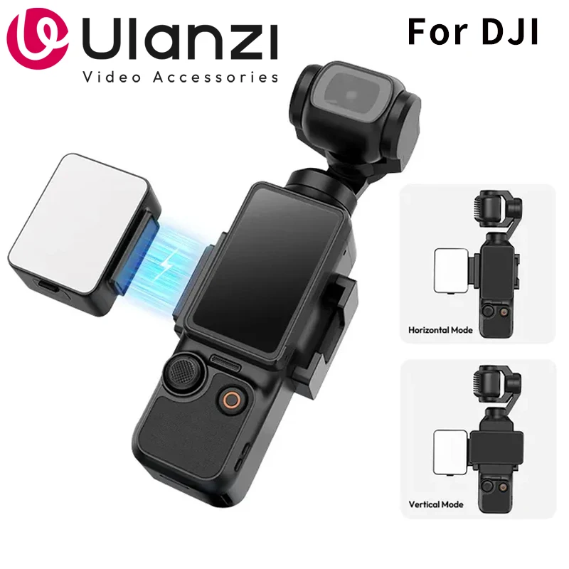 Ulanzi LM001 Pocket 3 Magnetic Mini Led Light Waterproof Video Light for DJI Osmo Pocket 3 for Vlogging Live 500mah Rechargeable