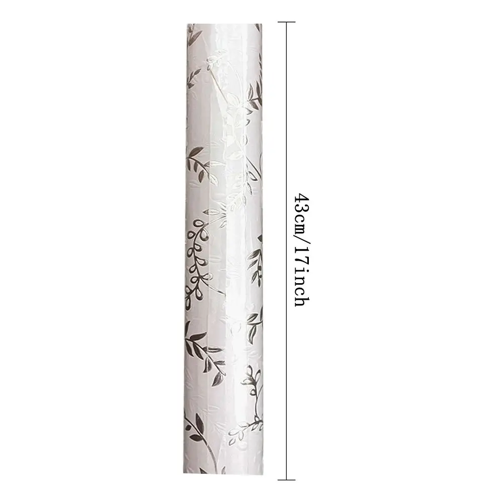 3D Kraft Wrapping Paper Mini Roll 43X500CM Gold and Brown White Leaves Design with Embossed for Birthday Holiday Wedding
