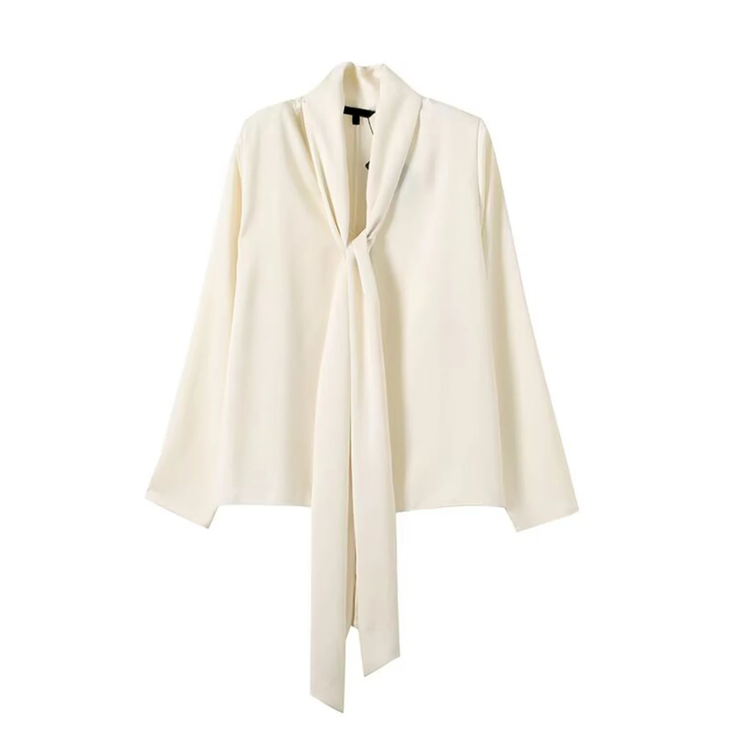 

Осень 2025: Женская блузка с длинным рукавом и V-образным вырезом в стиле Old Money – модный и элегантный дизайн для женщин