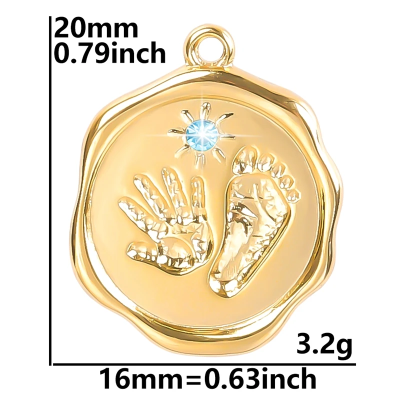 Gold Plated Star Moon Evil Eye Charms Set
