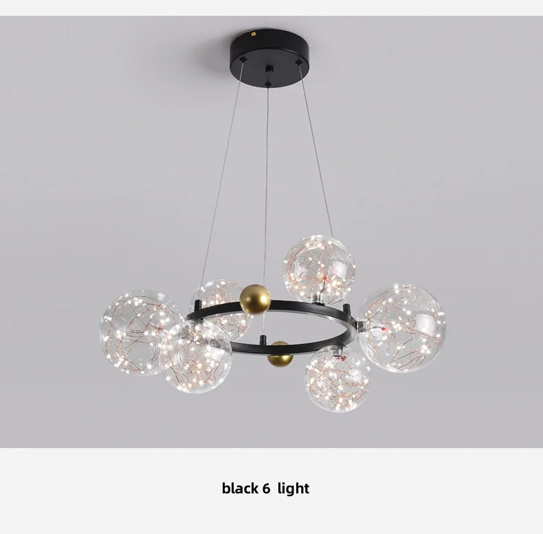 Dining Room LED Dimmable Pendant Lights Straight Metal