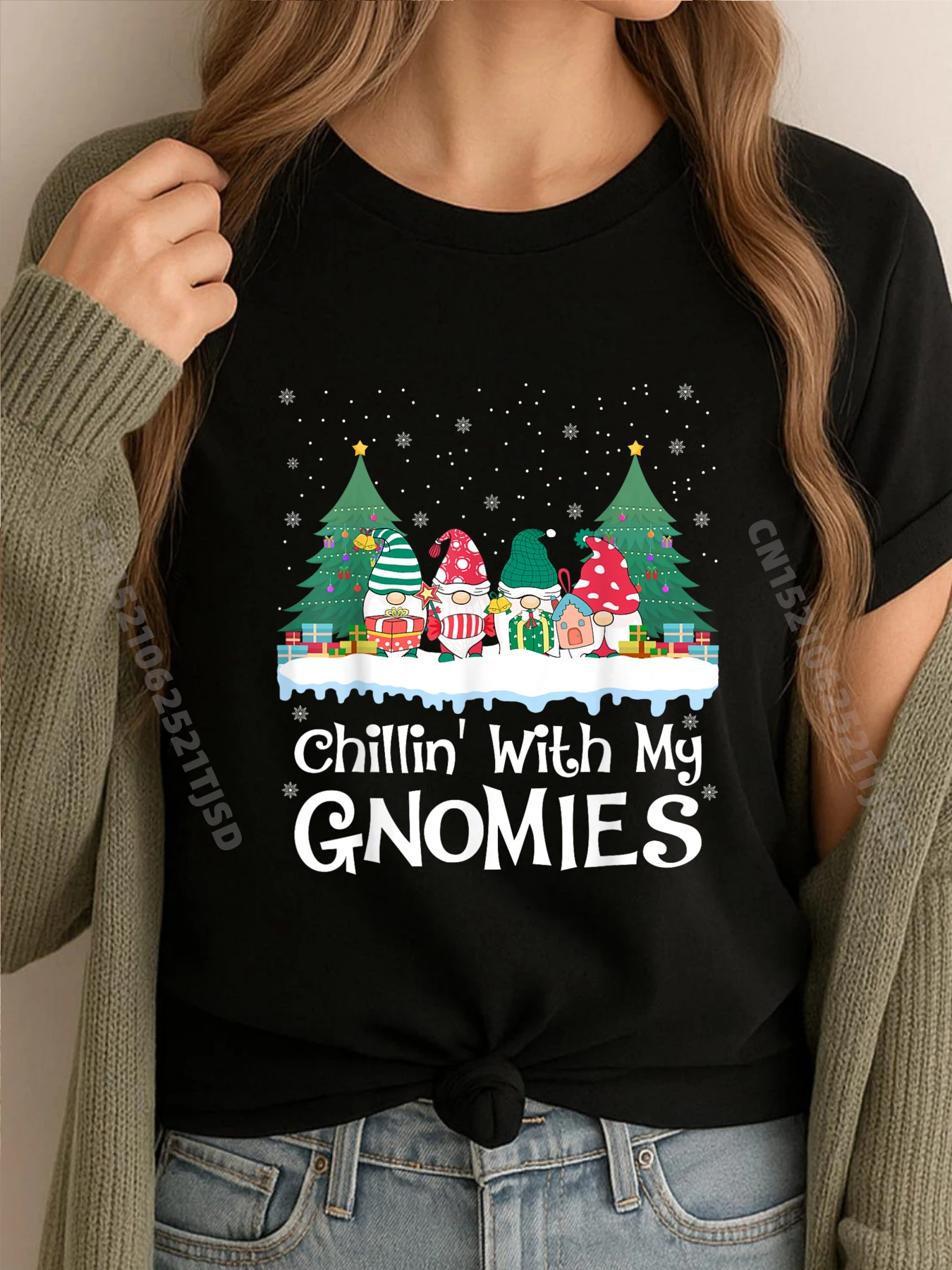 

Chillin With My Gnomies Рождественская футболка с принтом «Семейный друг гномов» Футболки с группой