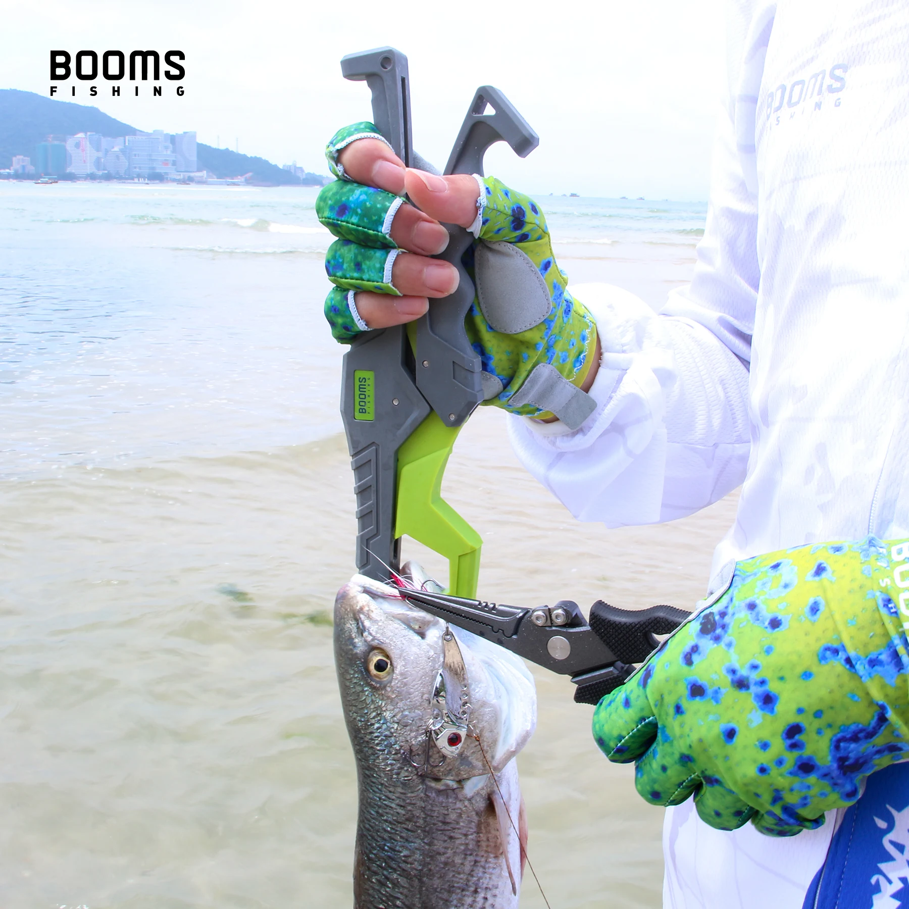 Booms Fishing G5F7 Angelzange und Fischgreifer, zusammengesetztes Werkzeugset mit Lanyard-Hülle, rostfrei, korrosionsbeständig, sicher für Fische – Detail 10