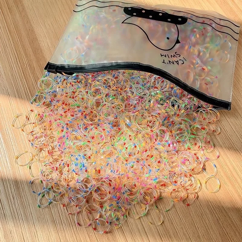 800 Piezas de Bandas Elásticas Desechables para Niñas, No Dañan el Cabello, Pequeñas Bandas para el Cabello de Niños, Lazos para la Cabeza, Lindas Diademas de Colores para Bebés