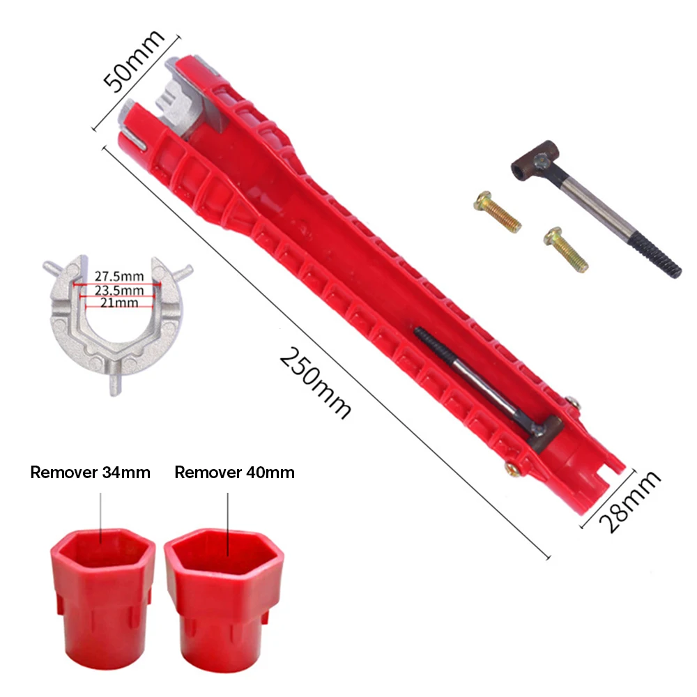 Flume Sink Wrench Bathroom Faucet Water Pipe Loosening Installation Anti-Slip Plumber Key Repair Plumbing Tool
