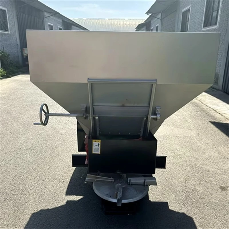 Tractor Stainless Steel Fertilizer Spreader with Gearbox 1m Capacity 8-16m Spreading Range High Productivity
