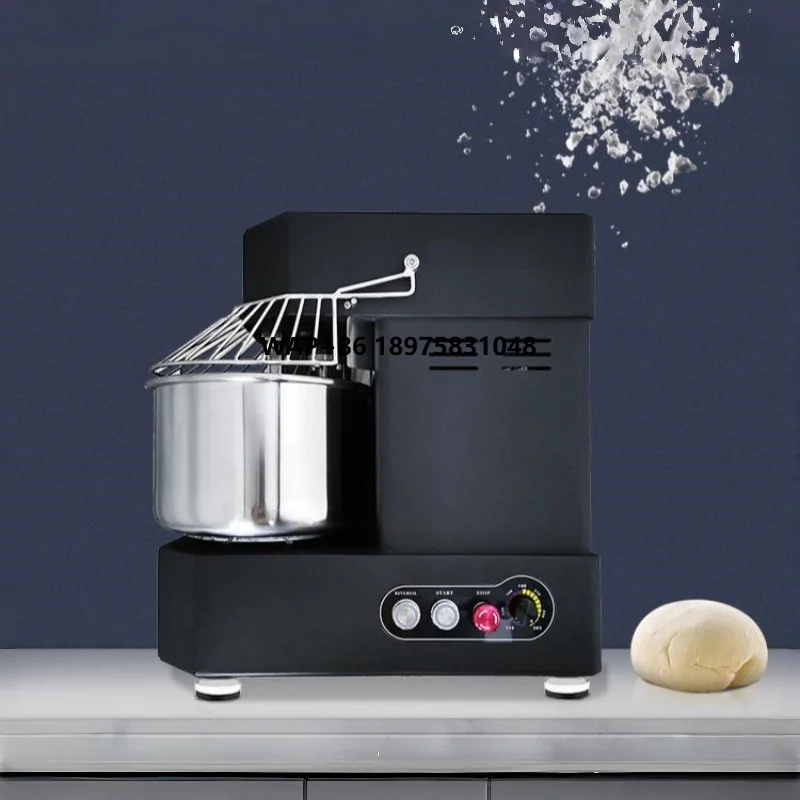 

Industrial stainless steel dough mixer with powerful motor, ideal for batch production of bread rolls and pastry dough