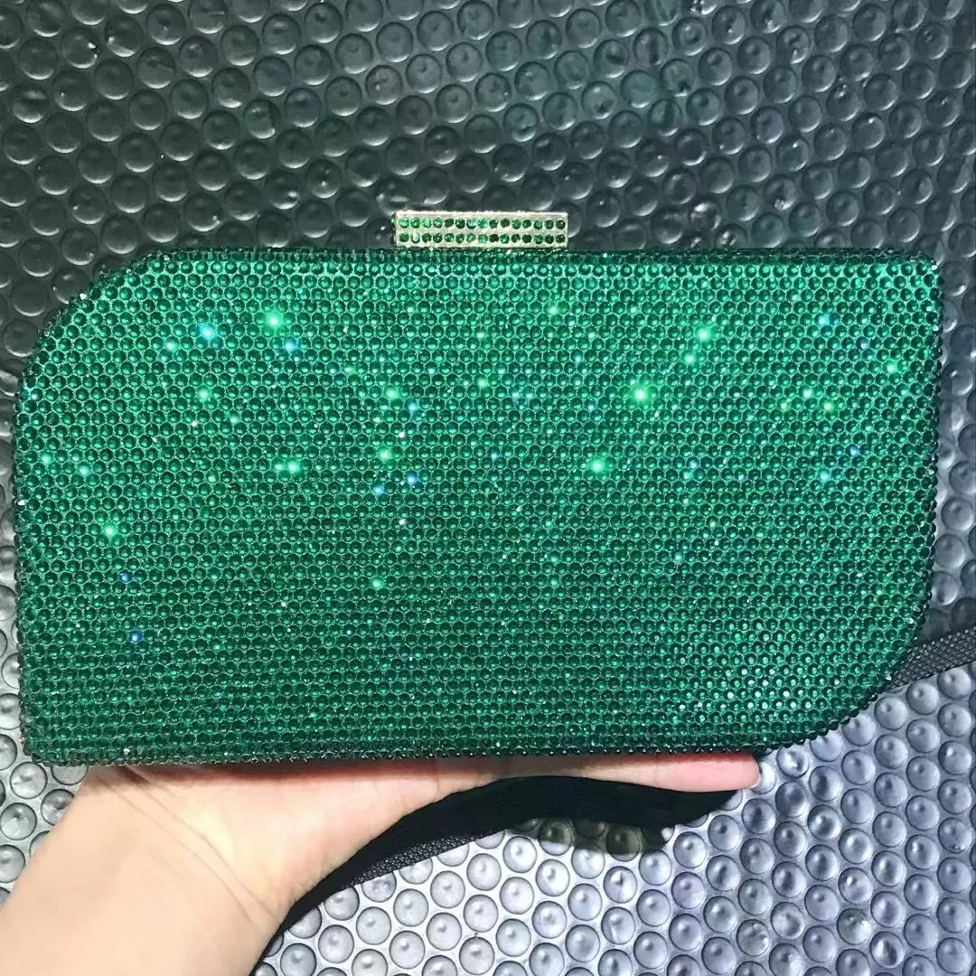 

Women Evening Crystal Clutches Blue/Black Stones Bridal Handbags Dinner Clutch Bag Wedding Party Bag Cocktail Minaudiere Purse