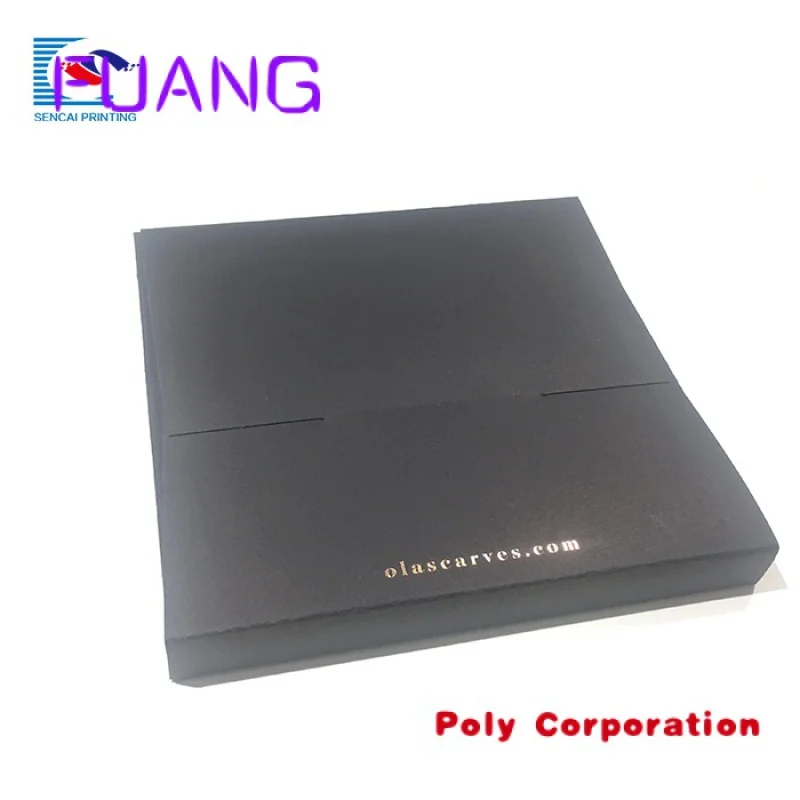 Cheaper custom silk scarf packaging black kraft envelope box