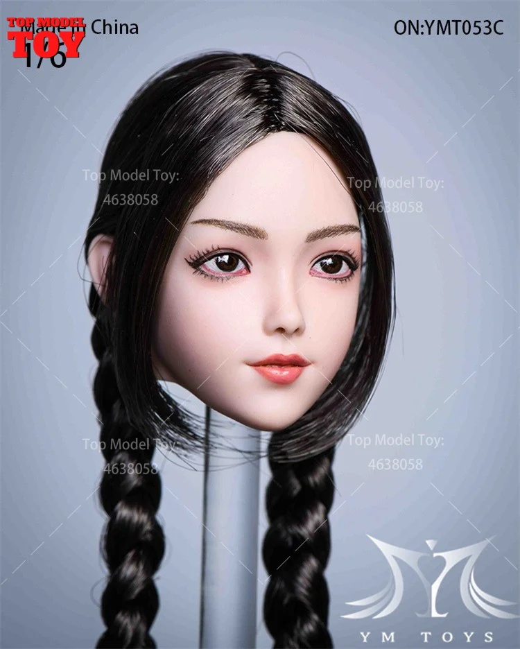 YMTOYS YMT053 Scala 1/6 Bella Loli Testa Sculpt Trapianto di Capelli Testa Intagliare Misura 12 ''Soldato Femminile Action Figure Corpo Bambole
