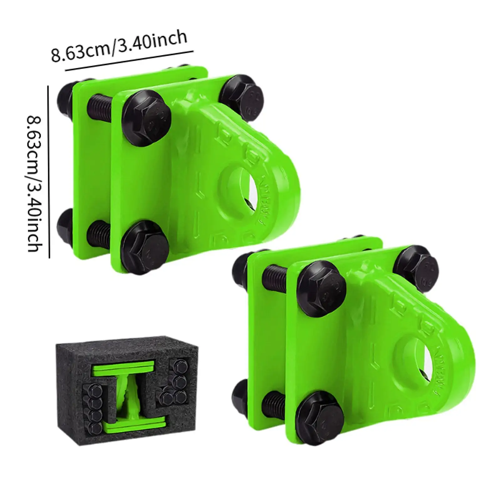 قطعتان من ملحقات سحب دعامة تكبل الحلقة على شكل حرف D لسيارة ATV UTV #6