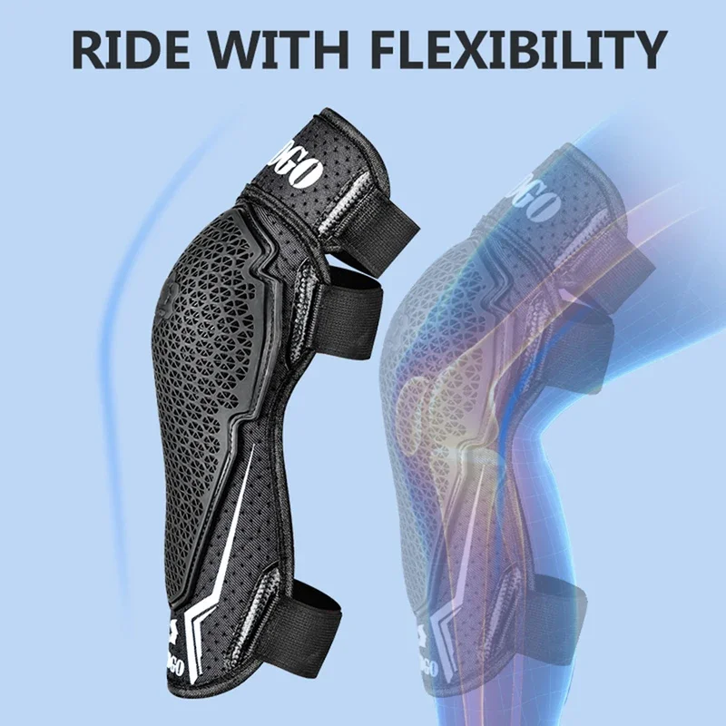 

Breathable Mesh Motorcycle Knee Pads for Summer Riding - Adjustable Protective Guards with Shockproof Design, Lightweight & Vent