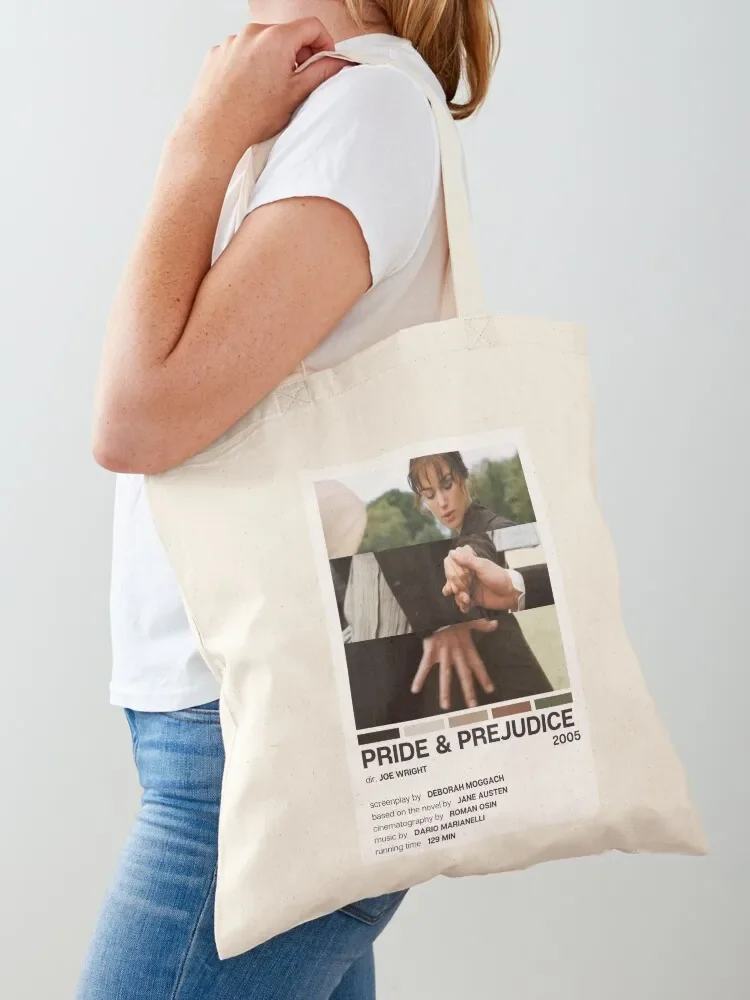 Pride & Prejudice (2005) Movie Poster Tote Bag shopping bags foldable Canvas stote bag Canvas Tote Bag