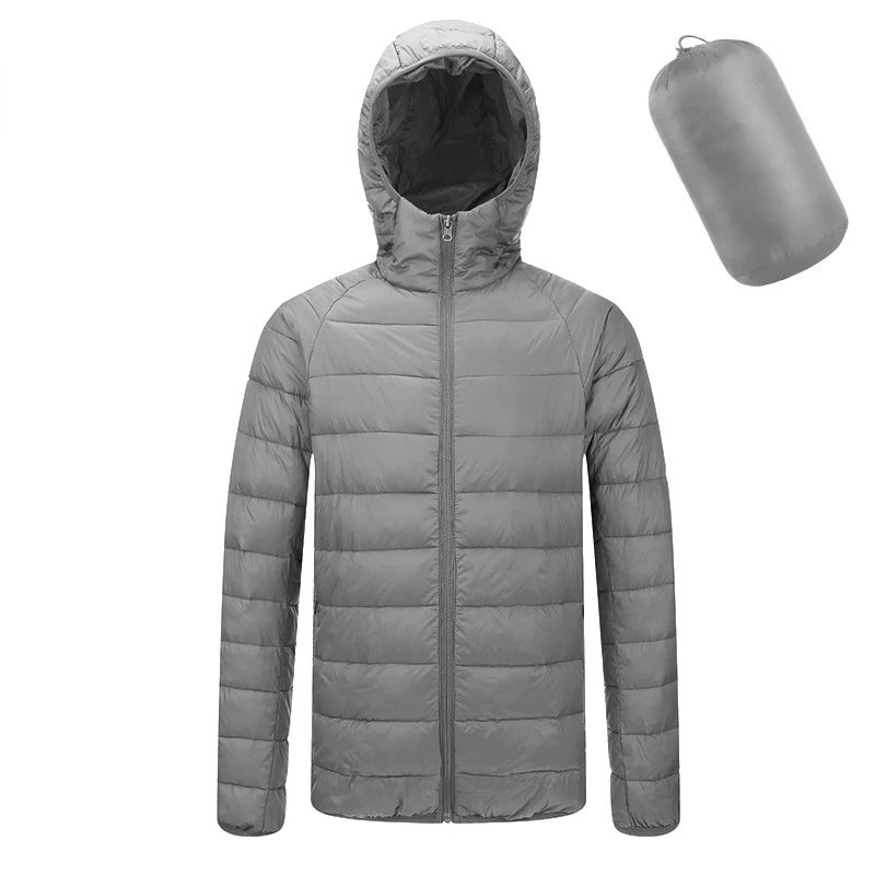 Autumn Winter Cotton-padded Coat Men Warm Jacket Lightweight Short Hooded Parkas Windproof Waterproof Outerwear Men's Clothes