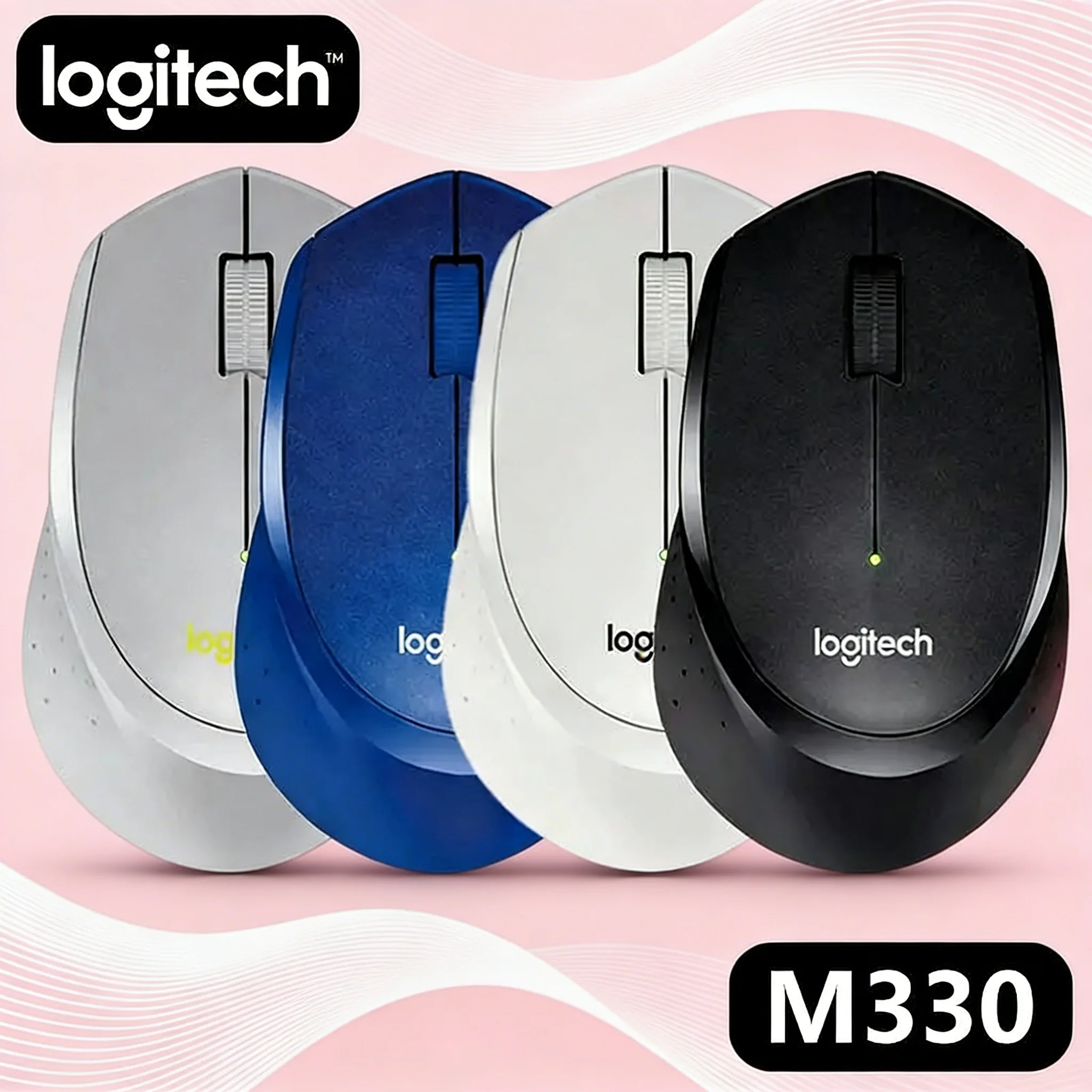 

Logitech M330 Wireless Gaming Mouse, Ergonomic Silent Lightweight, dual-mode, High Precision, Long Battery Life + M750/M650/M220