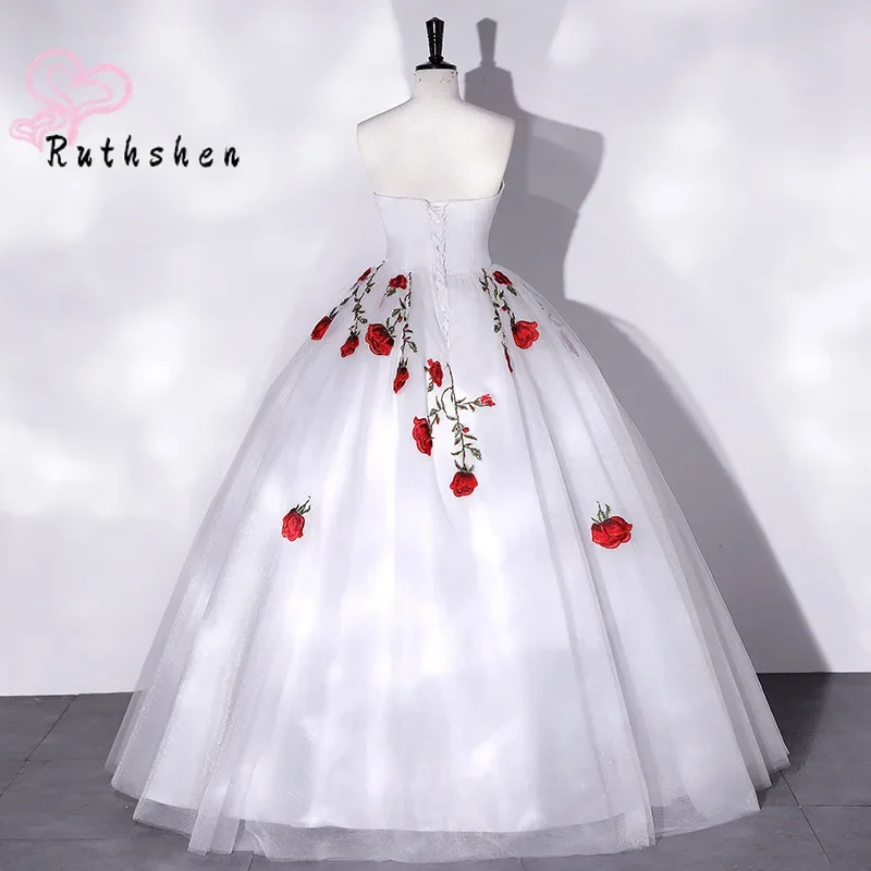 Vestido De baile De quinceañera con corsé sin tirantes, novedad De 2023, vestidos De baile De graduación con flores