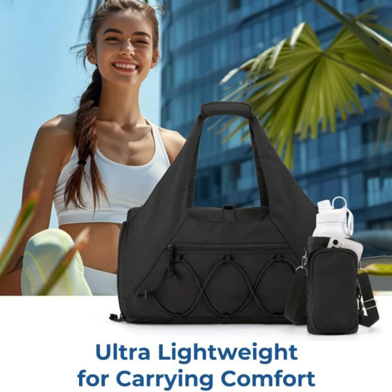 Bolso de Fitness de gran capacidad con compartimento para zapatos, mochila impermeable transpirable, bolso multifuncional para hombre y mujer