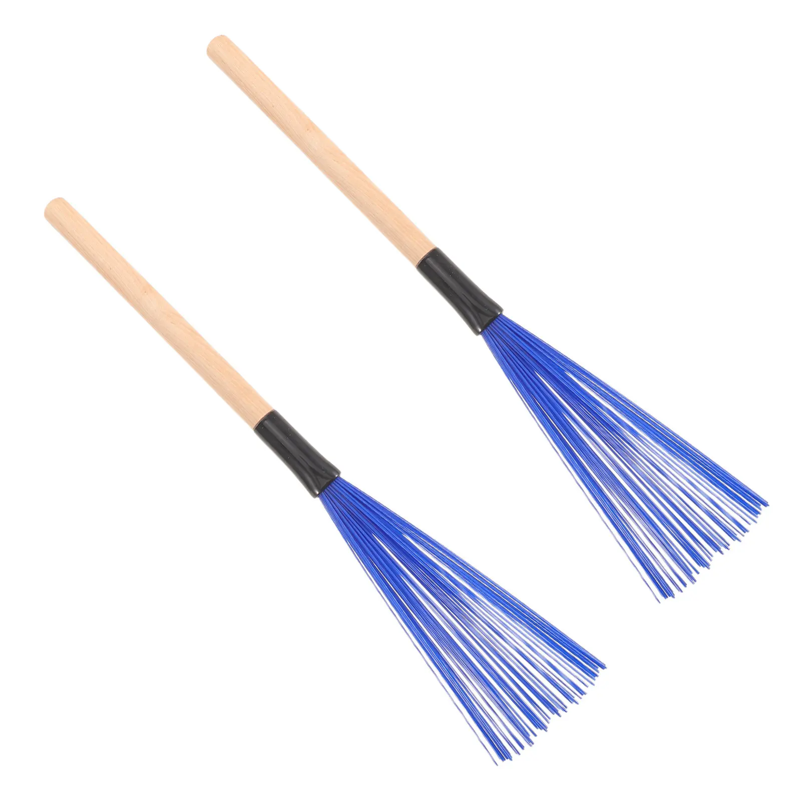 Stainless Steel Wire Drum Brushes Soft Drumsticks for Acoustic Drum Kit Jazz Rock Percussion Playing Practice Drummer Tools