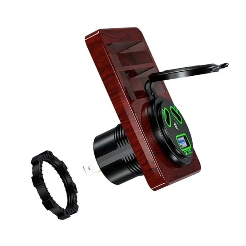 

96GE 3-портовый автомобильный зарядный устройство с двойным типом C PD45W и 18W QC3.0 USB-адаптер быстрого зарядки для на Marine