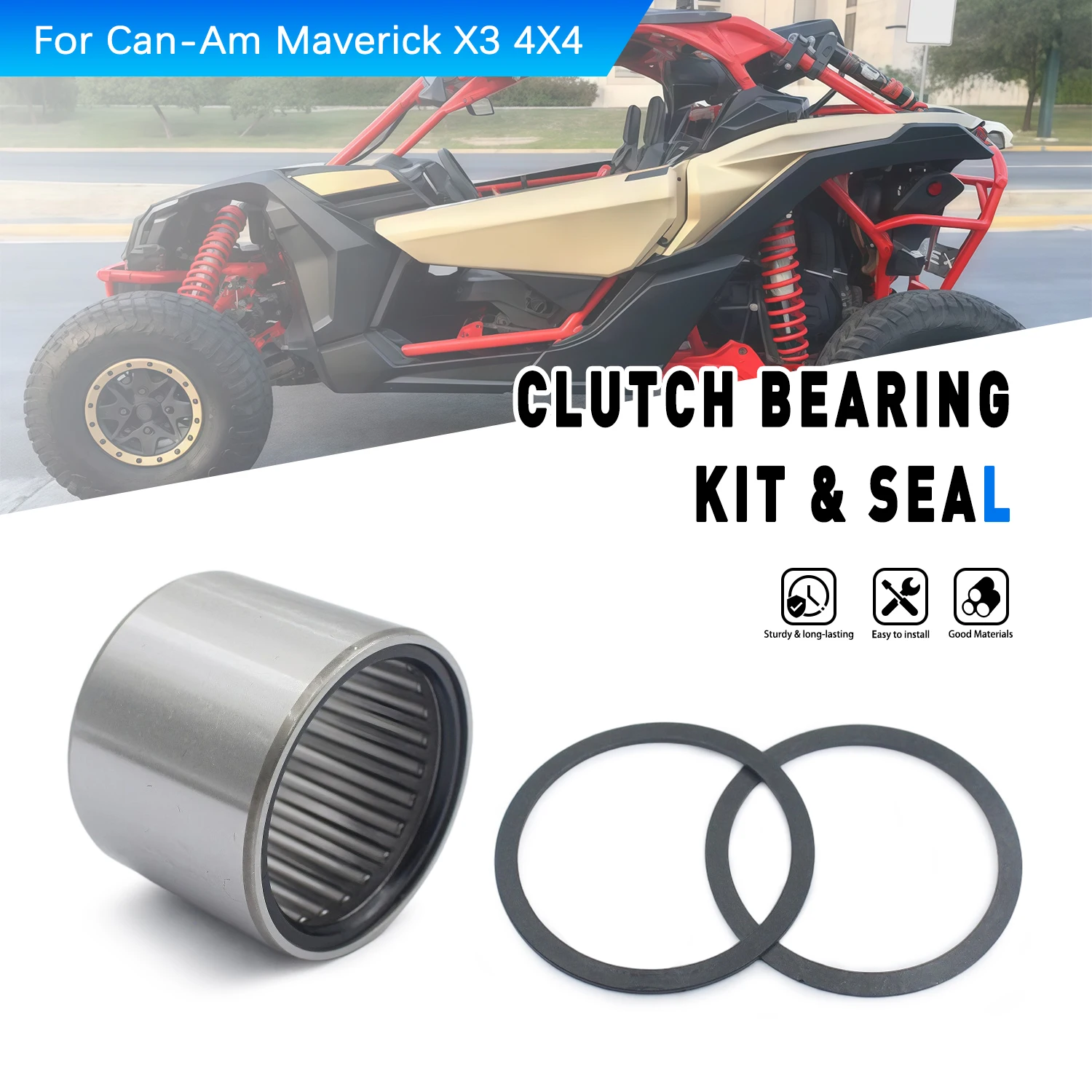 For Can-Am Maverick X3 Commander 700 1000R Defender Max HD7 HD8 Sport 1000 Trail 800R Starter One Way Clutch Bearing Seals Kit
