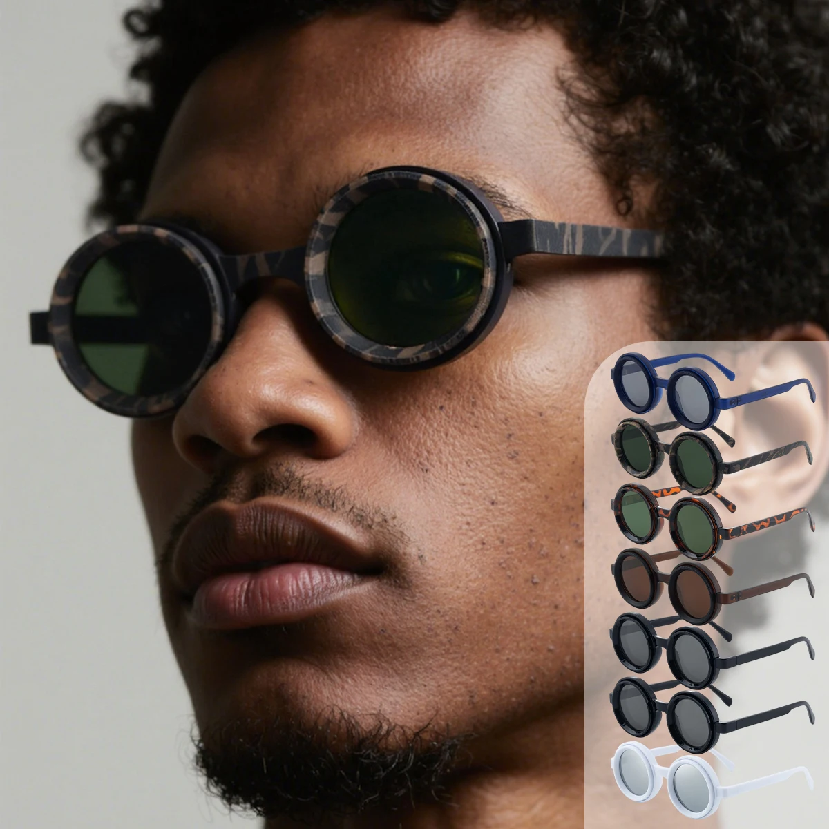 360 ° New ND Adjustable Sunglasses Unisex Polarized+Rotating Glasses UV-resistant High Quality PC Frame Zoom Sunglasses