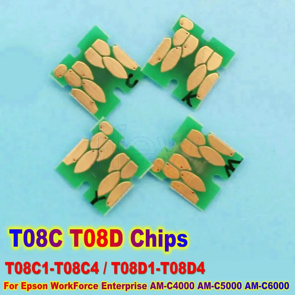 Chip de tinta t08c t08d para epson empresa AM-C4000 AM-C5000 AM-C6000 chips de impressora t08c1 t08c2 t08c3 t08c4 t08d1 t08d2 t08d3 t08d4