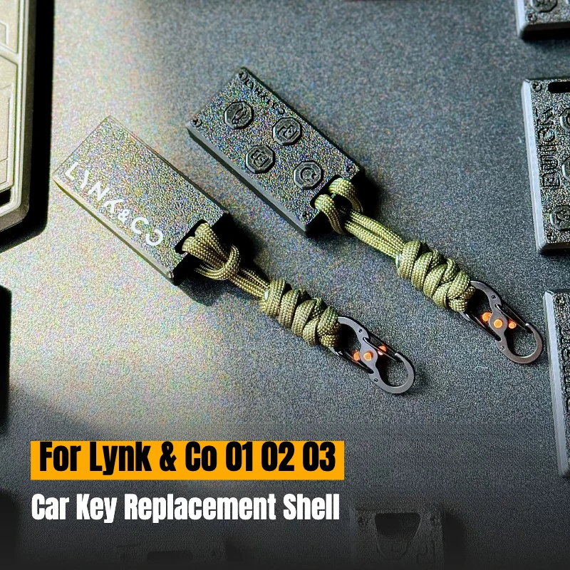 Car Key Fob Case Cover Replacement for Lynk & Co 01 02 03 EV Shell Remote Key Modification Protector Auto Interior Accessories