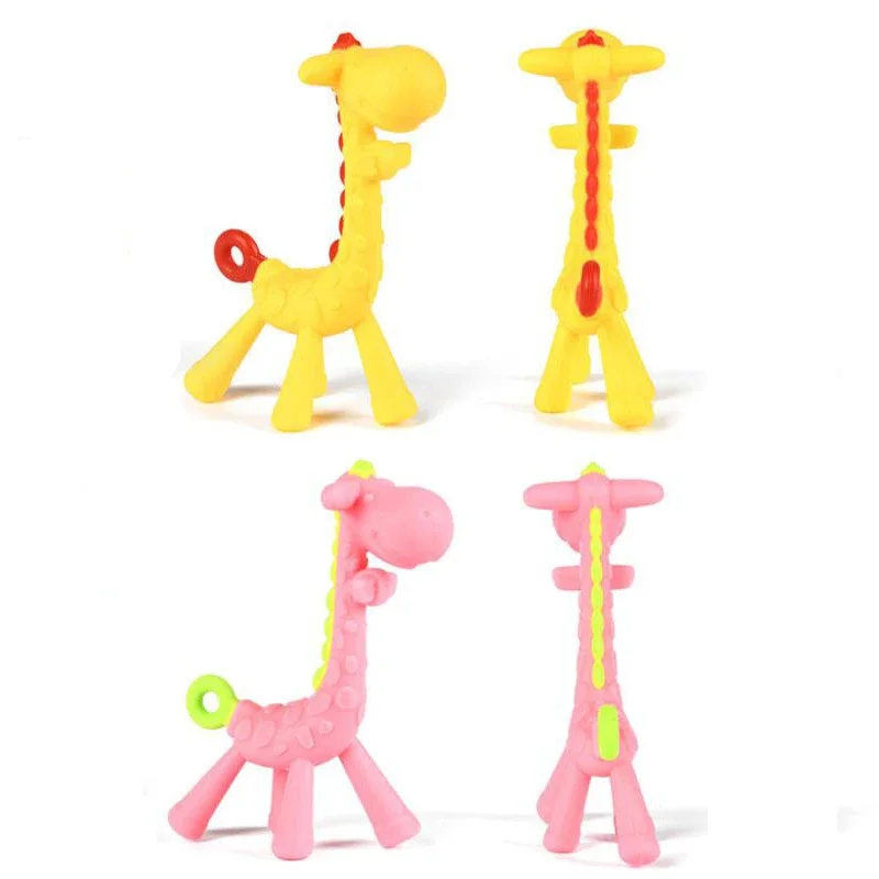 Baby Teether Cartoon Teething Nursing BPA Free Soft Silicone Baby Teeth That Fawn Molar Rod Giraffe To Bite The Teether Safty