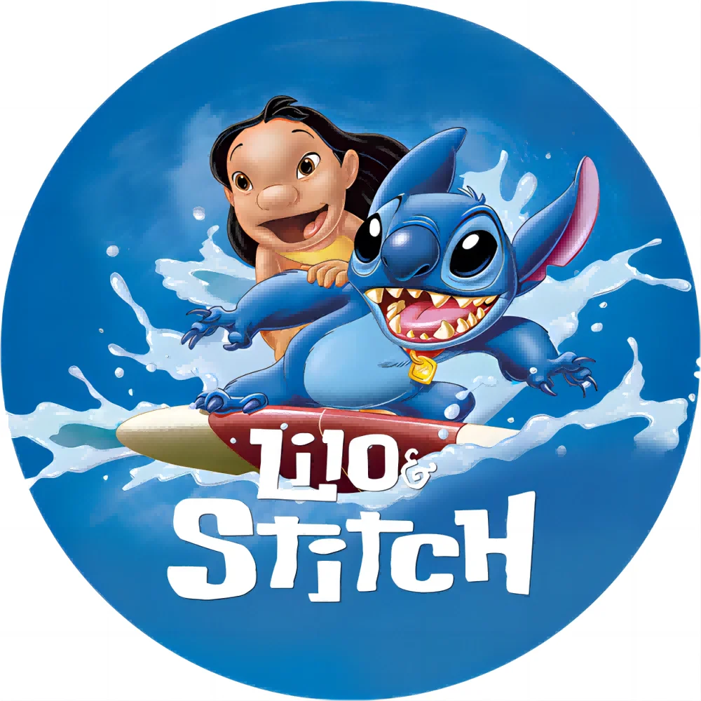 Круглый фон с кругом на тему Лило и Стич для милых девочек, детский душ, фоны для вечеринки в честь первого дня рождения, милые чехлы на цилиндры