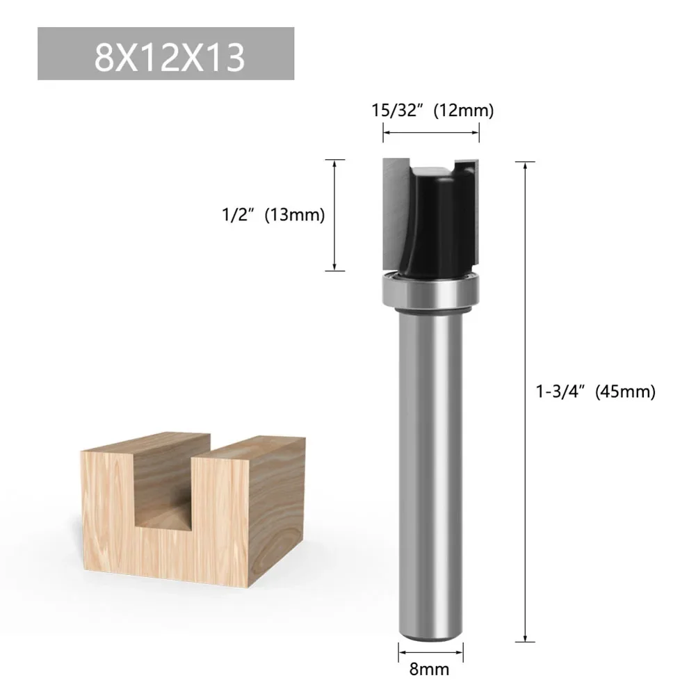 1Pc Flush Trim Router Bit Fresa 8mm Gambo Modello Bit Per La Lavorazione Del Legno Guarnizioni Carpenteria Utensili Elettrici Accessori