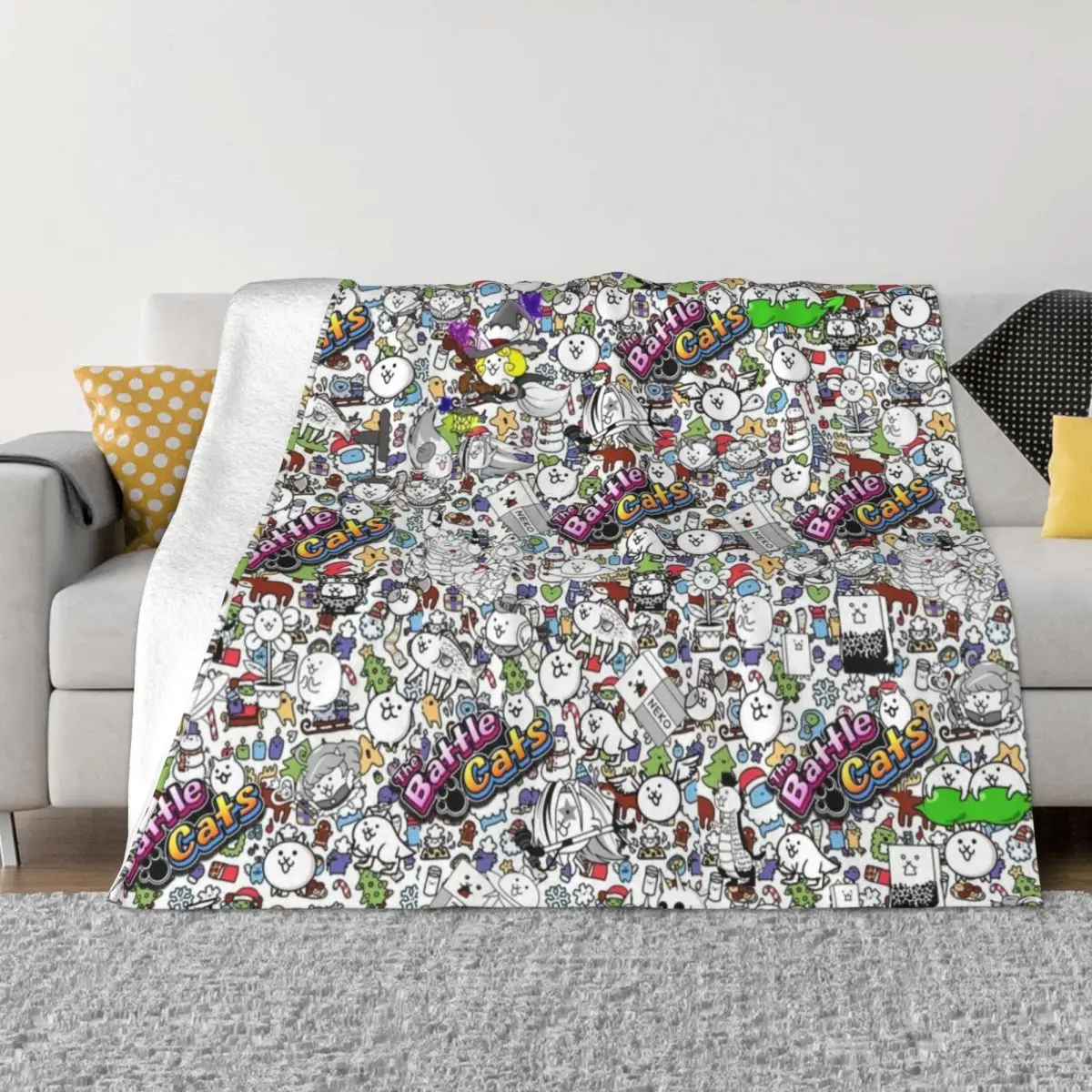 Battle Cats Throw Blanket Blankets For Bed Decorative Beds fluffy Plaid on the sofa Blankets