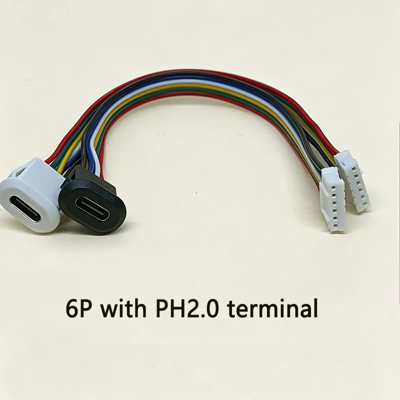 Ovaler USB-C-Ladeanschluss mit 2/4/6 Pins und Kabelbaum für DIY-Elektronik, Powerbanks und kleine Gerätemodifikationen – Detail 4
